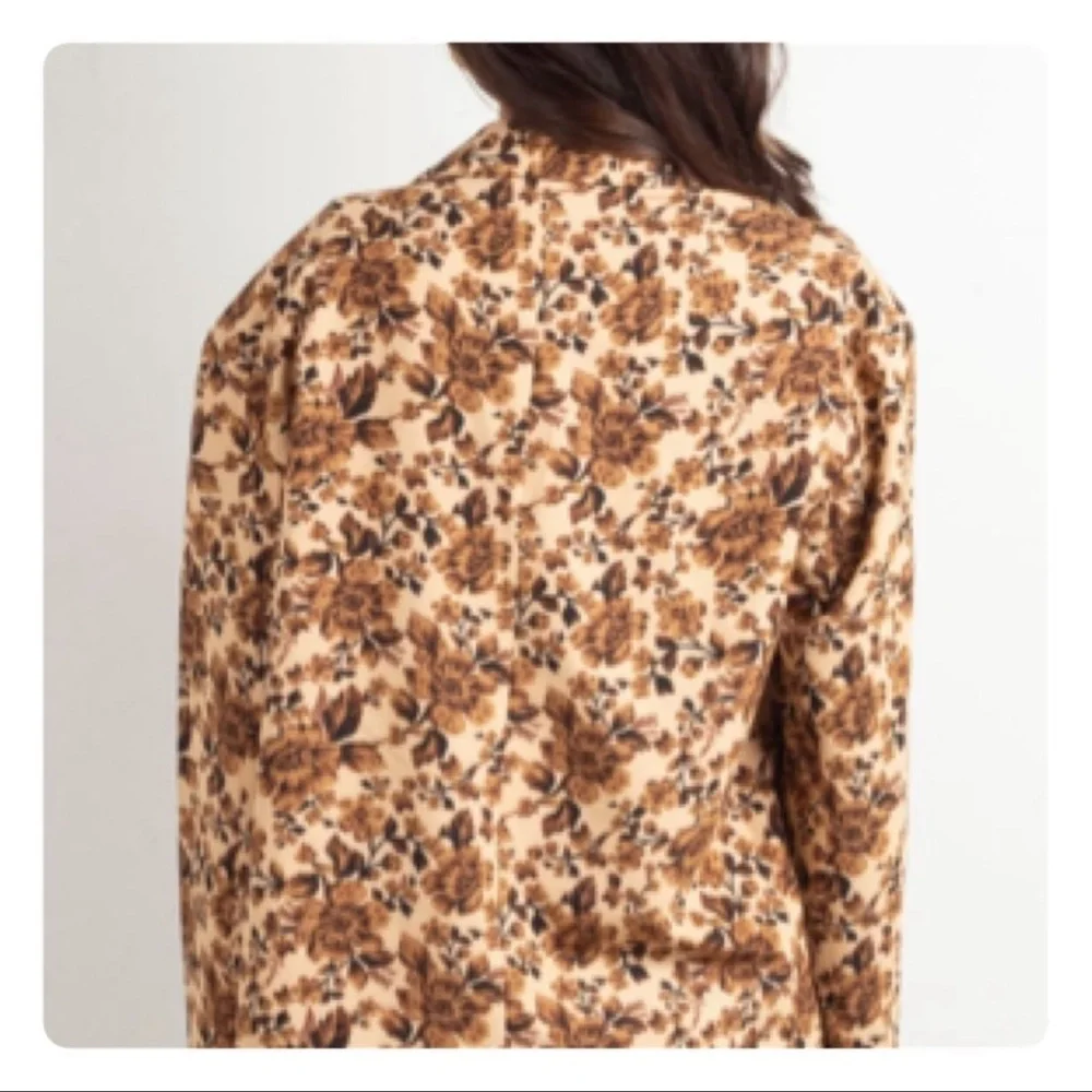 Free People Brown Floral Blazer - Picture 3 of 11